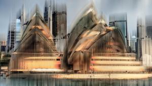 Sydney Oper Gebäude Australien abstrakt